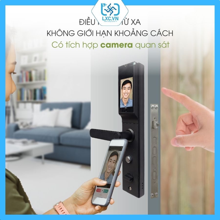 Khoá cửa thông minh có camera 5 tính năng Homekit AB-24G I Chính hãng